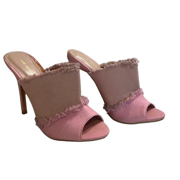Shoe Republic LA Pink Heel Sandals - Size 5.5 - Picture 1 of 5